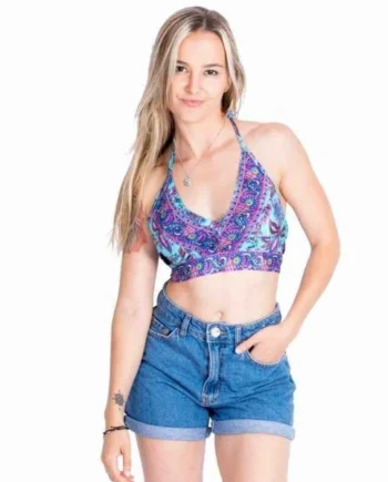 Top de seda Lila