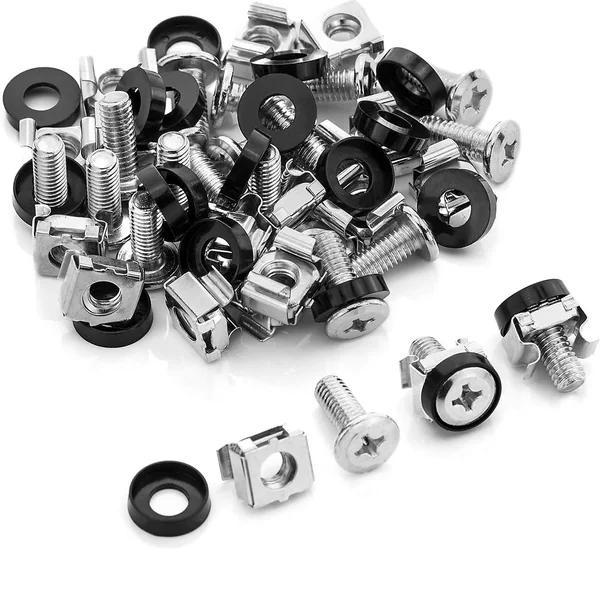 Tornilleria M6 para rack 20 unidades tornillo Gris