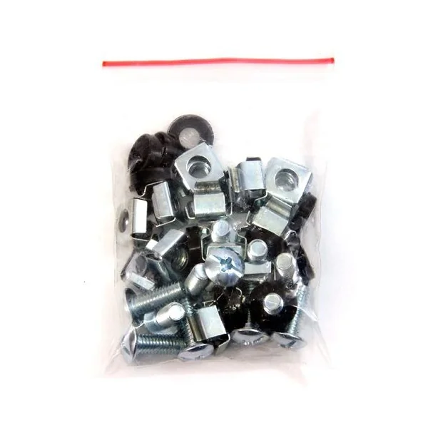 Tornilleria M6 para rack 20 unidades tornillo Gris