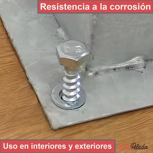 Tornillo/Tirafondo cabeza hexagonal DIN 571 8X60 Plateado