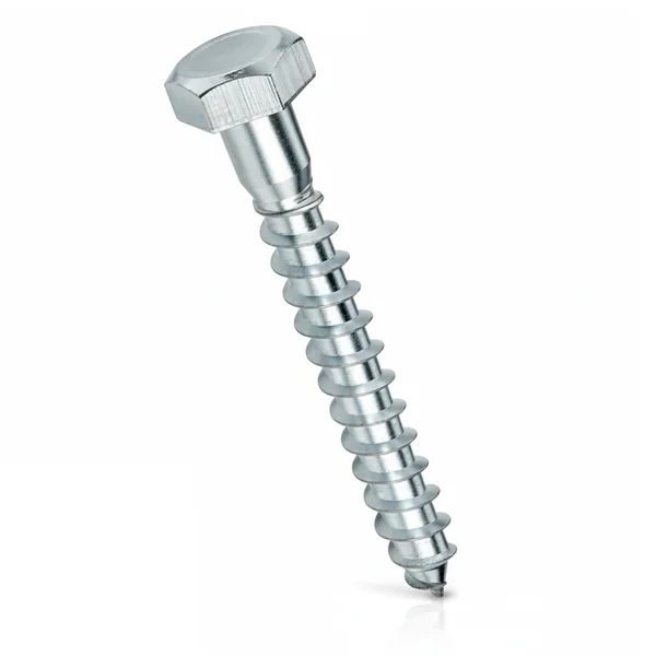 Tornillo/Tirafondo cabeza hexagonal DIN 571 8X80 Plateado
