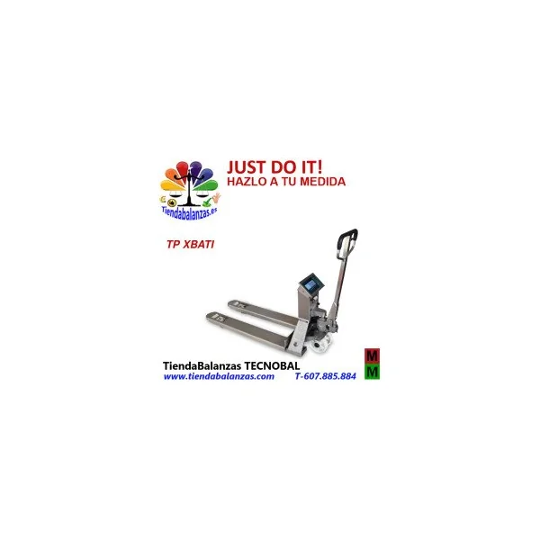TP XBATI TRANSPALETA INOX. EURO/WIDE CE-M WIFI de BAXTRAN