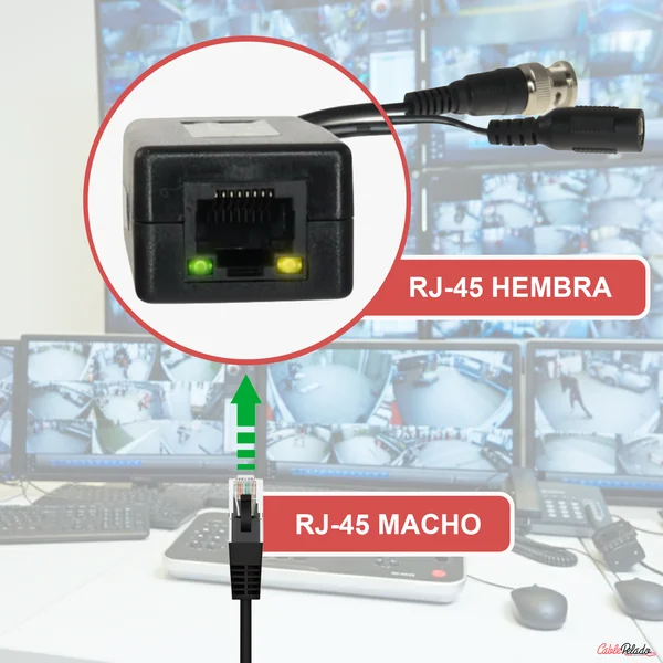 Transceptor/Balum de vídeo HD Negro