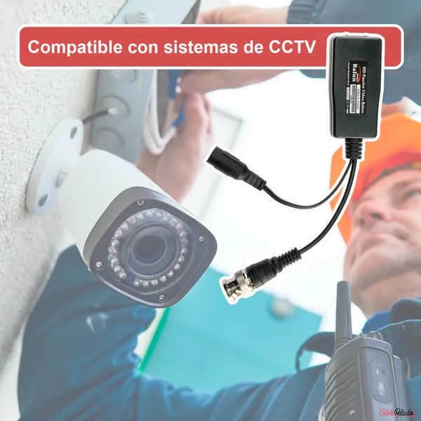 Transceptor/Balum de vídeo HD Negro