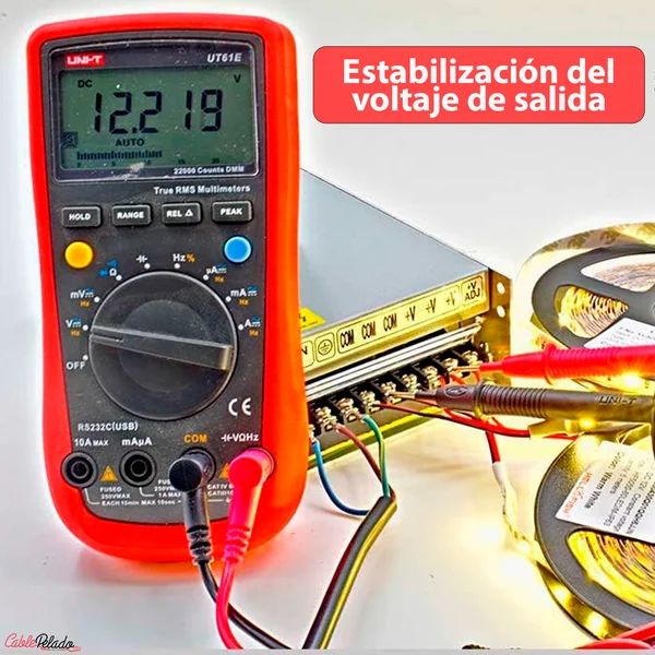 Transformador LED 12VDC 25A Plateado 300W