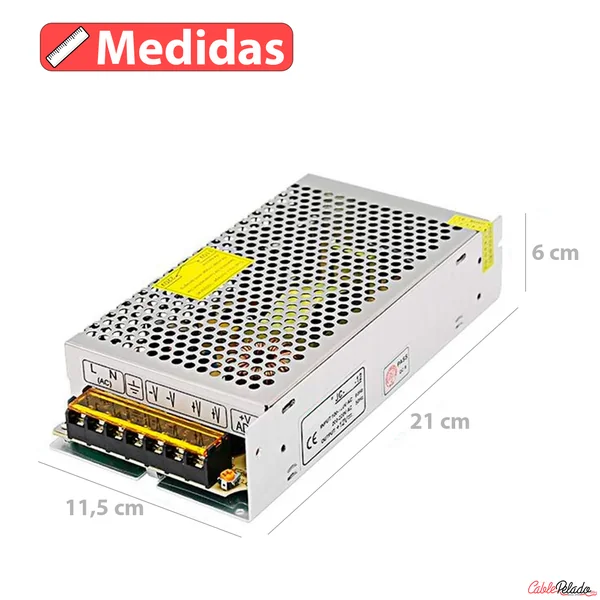 Transformador LED 24VDC 10A Plateado 250W