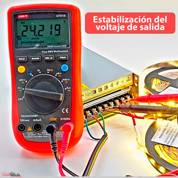 Transformador LED 24VDC 12.5A Plateado 300W