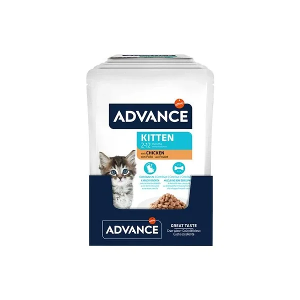 Tu destino en línea para Advance Kitten Con Pollo Comida Húmeda Para Gatos - ¡Compra en Gatospetshop.com hoy mismo!