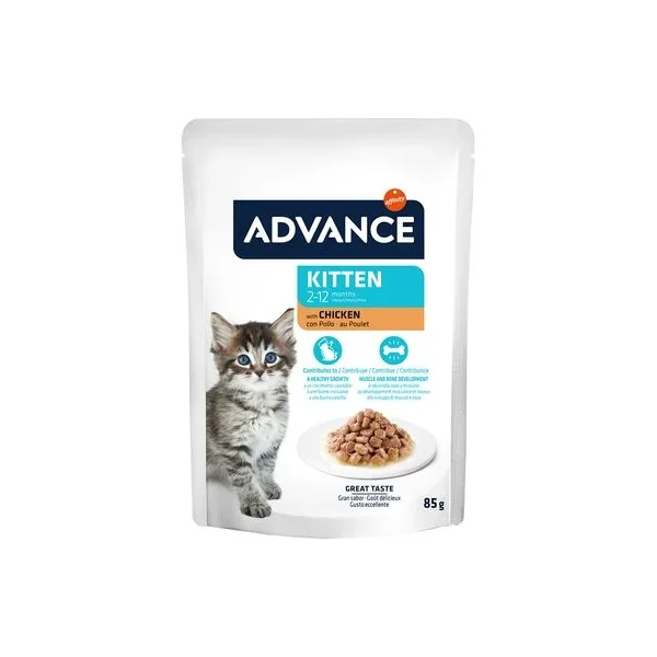 Tu destino en línea para Advance Kitten Con Pollo Comida Húmeda Para Gatos - ¡Compra en Gatospetshop.com hoy mismo!