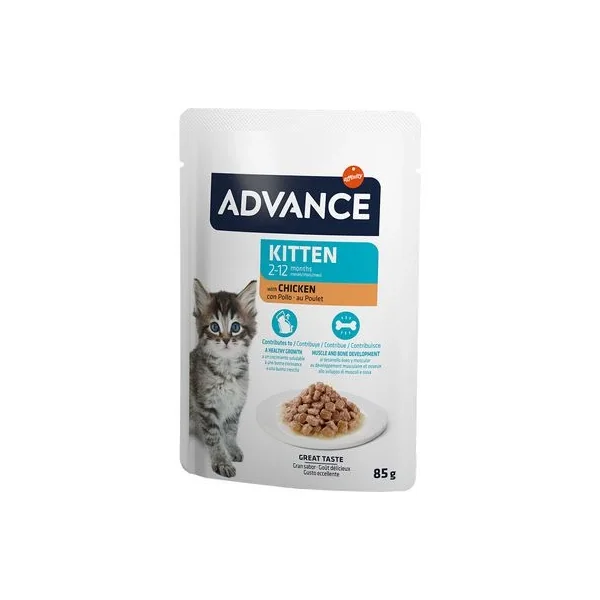 Tu destino en línea para Advance Kitten Con Pollo Comida Húmeda Para Gatos - ¡Compra en Gatospetshop.com hoy mismo!