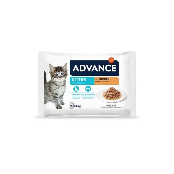 Tu destino en línea para Advance Kitten Con Pollo Comida Húmeda Para Gatos - ¡Compra en Gatospetshop.com hoy mismo!