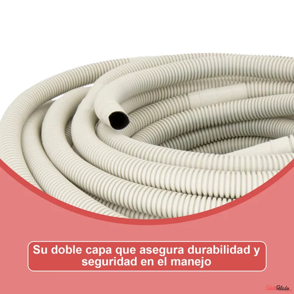 Tubo Corrugado Doble Capa 50 Metros Blanco