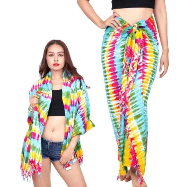Turbante Tie Dye - pañuelo, foulard, pareo