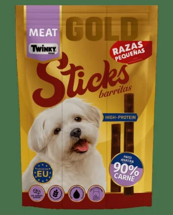 Twinky Sticks Barritas de Pato 3x12 g Snack Alto en Proteina para Perros