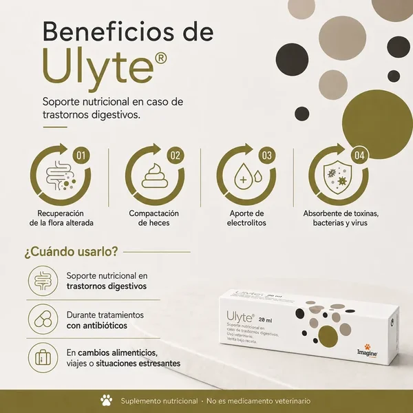 Ulyte Gel Antidiarreico 20 ml para Perros y Gatos