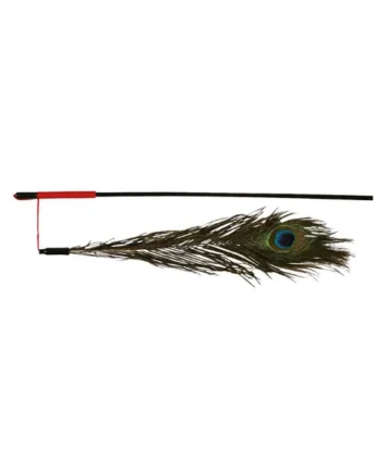 Varita Juego con Plumas Pavo Real - Pack de 4 unidades