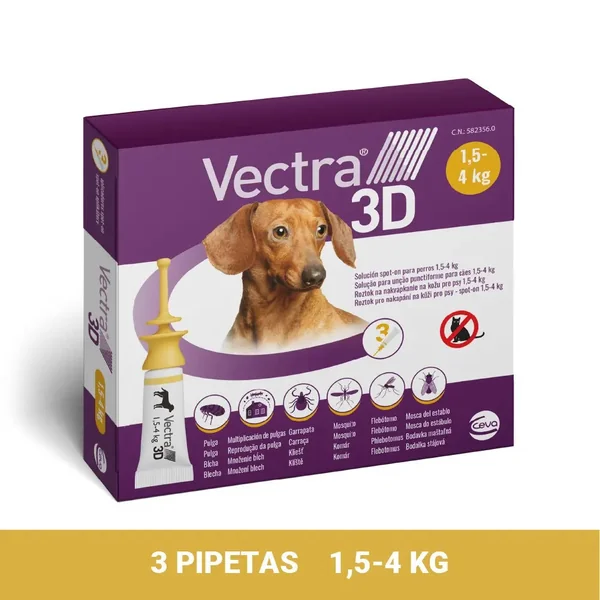 Vectra 3D Pipeta Antiparasitaria para Perros