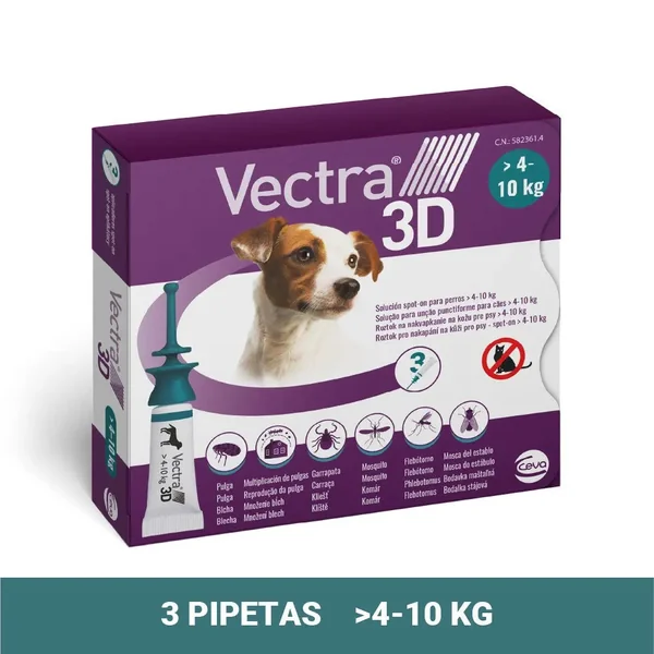 Vectra 3D Pipeta Antiparasitaria para Perros