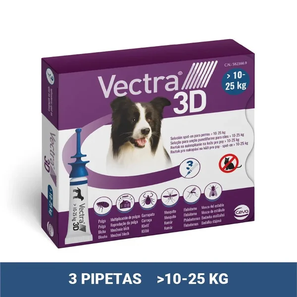 Vectra 3D Pipeta Antiparasitaria para Perros