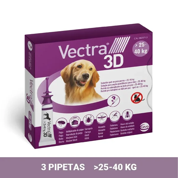 Vectra 3D Pipeta Antiparasitaria para Perros