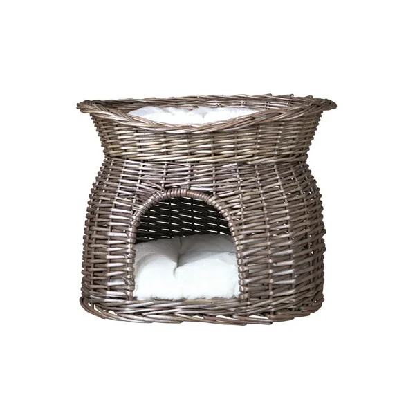 Venta de graduación: único Trixie Cueva Para Gatos Mimbre Gris para él y ella en le Palma España.