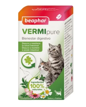 VERMIPURE gatos Antiparasitario INTERNO Natural 50 comprimidos