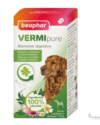 VERMIpure perros med/grandes antiparasitario INTERNO natural 50 comprimidos