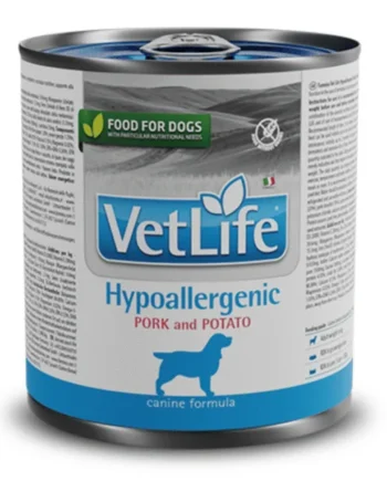 Vet Life Hypoallergenic lata CERDO y patata alergias perros 6x300 g