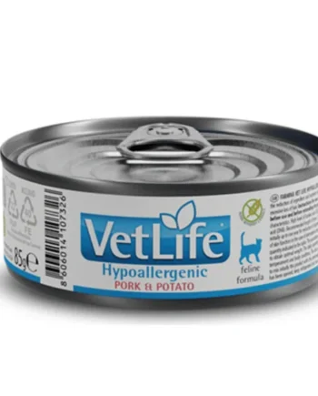 VetLife Cat lata Hypoallergenic Cerdo patata Farmina