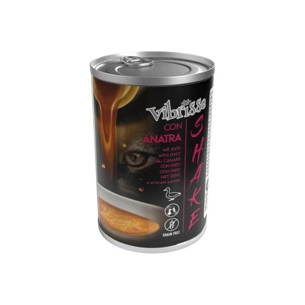 Vibrisse Shake con Pato en Caldo Latas para Gatos