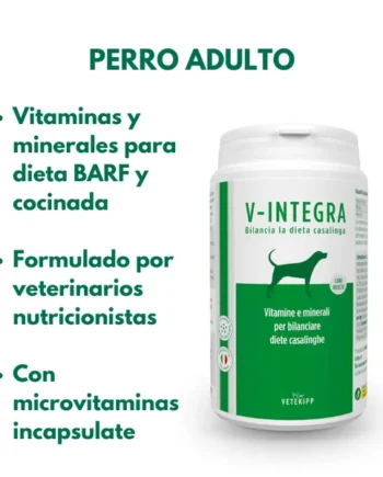 V-INTEGRA Perro Adulto Suplemento cocinada y Barf