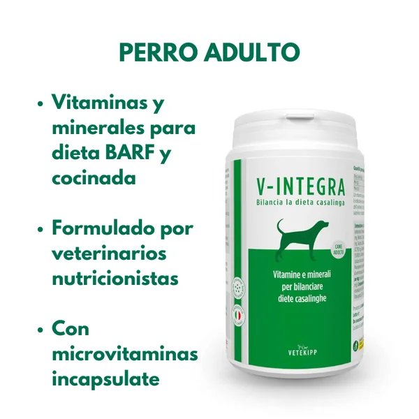 V-INTEGRA Perro Adulto Suplemento cocinada y Barf