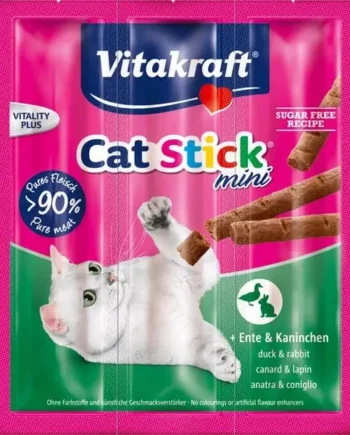 Vitakraft Cat Stick Mini Pato y Conejo