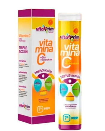 Vitamina C Efervescente con Triple Acción | 24 comprimidos