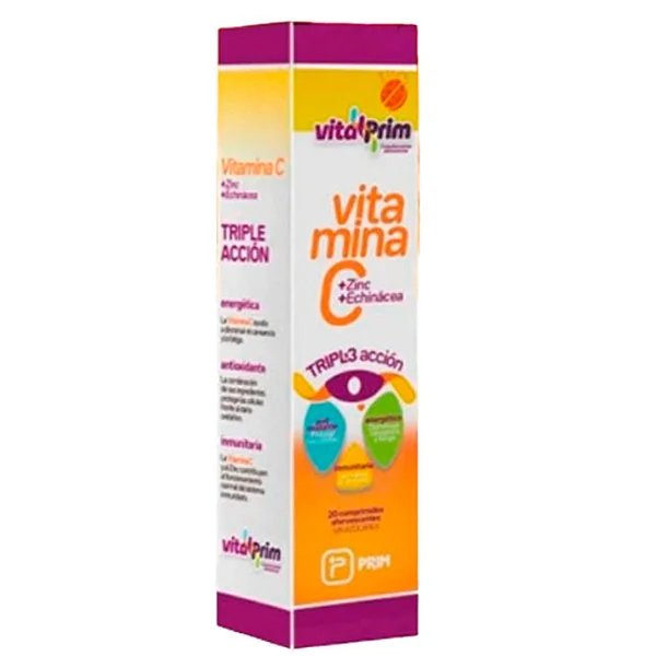Vitamina C Efervescente con Triple Acción | 24 comprimidos