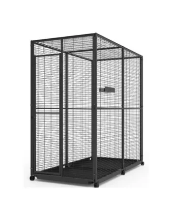 Voladero para Loros 2x1 m con Ruedas y Comederos