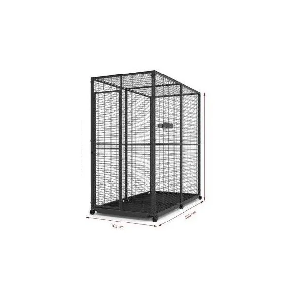 Voladero para Loros 2x1 m con Ruedas y Comederos