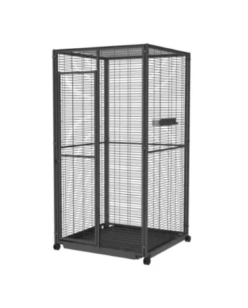 Voladero para loros con ruedas