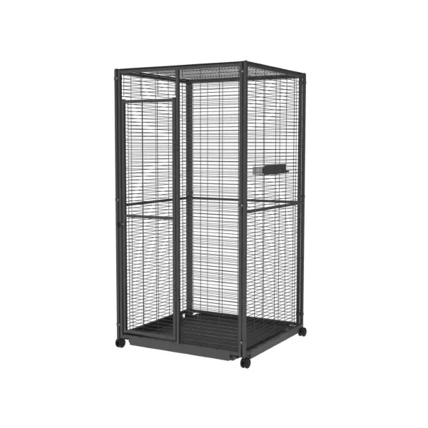 Voladero para loros con ruedas