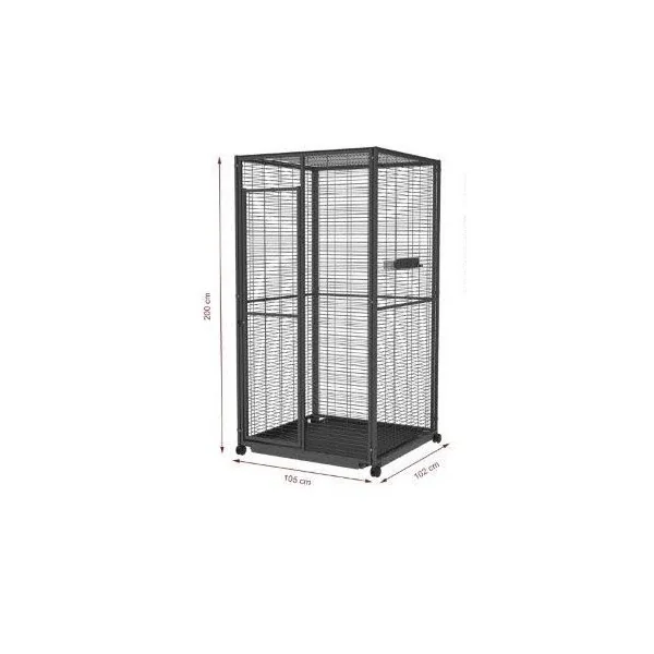 Voladero para loros con ruedas