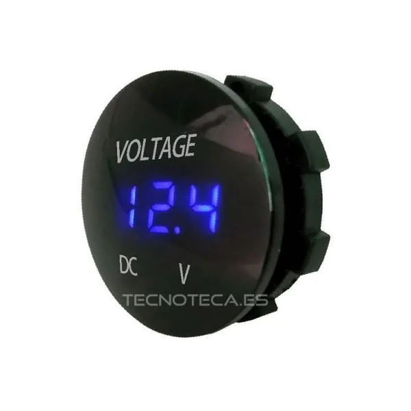 Voltimetro panel digital redondo Led en verde