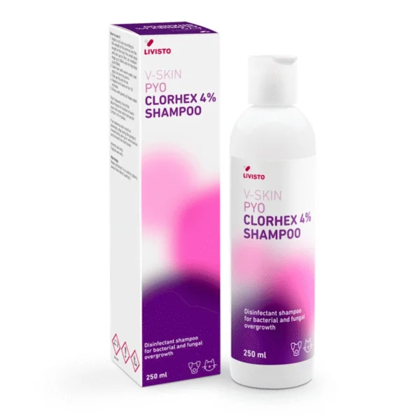V-Skin Pyo Clorhex 4% shampoo perros gatos 250 ml