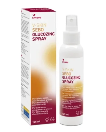 V-Skin Sebo Glucozinc spray perros gatos 125 ml