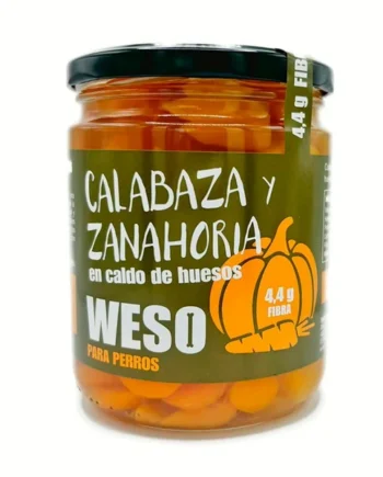 Weso Calabaza y Zanahoria en caldo de huesos para perros