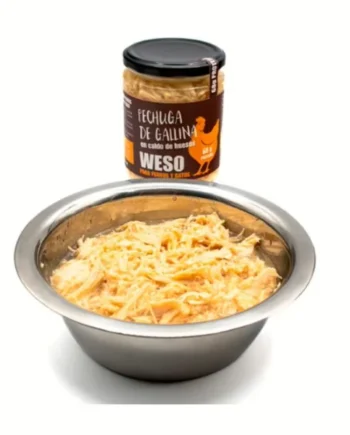 Weso Pechuga de Gallina en Caldo de Huesos para Perros y Gatos | Hidratación, Proteína y Colágeno Natural