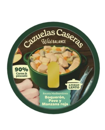 Wild Balance – Cazuela casera de Boquerón, Pavo y Manzana 280g