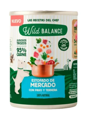 Wild Balance Estofado de Mercado para Perros — Comida Húmeda Natural