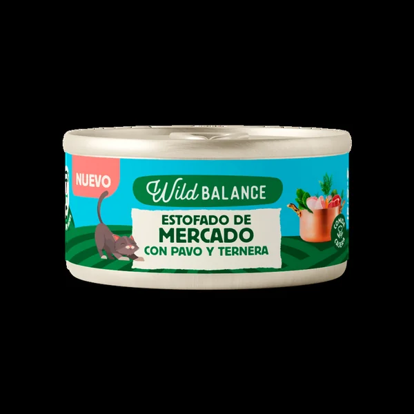 Wild Balance - Estofado de Mercado (Pollo, Pavo y Ternera) 80g