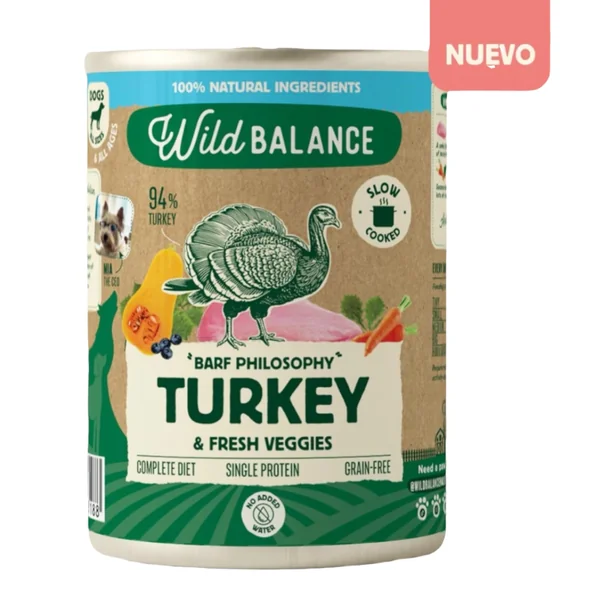 Wild Balance Pavo para Perros — Filosofía BARF Natural