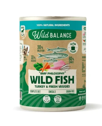 Wild Balance - Pescado y Pavo con verduras frescas (Filosofía BARF) 400g